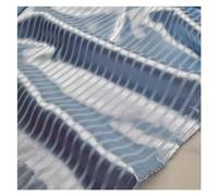 Tissu en brocart, Charmeuse Satin Tissu Imitation Soie Jacquard Rayure Multicolore 1 yard