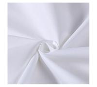 Tissu en coton au mètre Tissu popeline 100 % coton - 100 cm x 145 cm de large - Tissus pour travaux manuels, décoratif, mode (blanc)