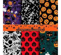 Tissu en coton pour Halloween, 50 cm x 40 cm, patchwork, couture, matelassage, citrouille, fantôme, araignée, bricolage, festival