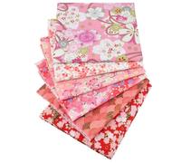 Tissu en coton style japonais patchwork paquets de tissu en coton avec motif floral bronzage tissus à coudre tissu décoratif vêtements tissu patchwork