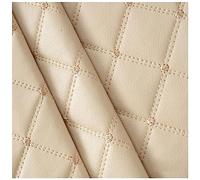 Tissu en Cuir synthétique matelassé pour Meubles au mètre Tissu PVC, pour Canapé de Siège de Voiture Meubles Vestes Sac À Main, 155 cm Large (Color : Beige)
