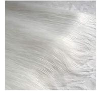 Tissu en cuir synthétique moelleux à poils longs et solides pour décoration de vêtements de bricolage, tissu poilu et léger pour costumes, tapis, accessoires cosplay 170 x 50 cm (Couleur : 1 blanc)