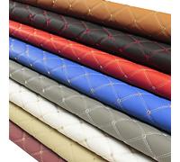 Tissu en Cuir Tissu De Mousse Vinyle Matelassé D'ameublement Simili Cuir Couture Bricolage pour Canapé Chaises Sièges Auto Accessoires Intérieurs Garniture Toit Automati(Size:1.6x2m,Color:10 Grey)