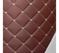 Tissu en cuir Tissu matelassé noir Tissu en Simili Cuir synthétique au metre pour Meubles Vinyle Tissu faux cuir étanche pour automobile Sol canapé Coussin DIY Art Craft (Color:Brun)