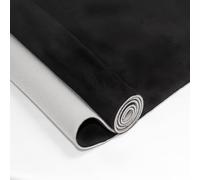 Tissu en daim avec envers en mousse - Matériau de garniture de toit en daim noir pour toit de voiture/camion/VUS/camping-car, réparation maison/bricolage - Tissu de garniture de toit automobile (noir,