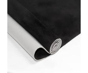 Tissu en daim avec envers en mousse - Matériau de garniture de toit en daim noir pour toit de voiture/camion/VUS/camping-car, réparation maison/bricolage - Tissu de garniture de toit automobile (noir,