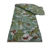 Tissu en dentelle à paillettes florales, 5 yards, perlée, 130cm