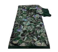 Tissu en dentelle à paillettes florales, 5 yards, perlée, 130cm