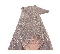 Tissu en dentelle perlée forme de U, cascade drapée, 130cm, 5 yards