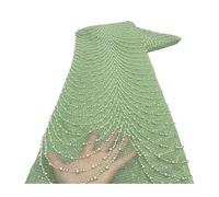 Tissu en dentelle perlée forme de U, cascade drapée, 130cm, 5 yards