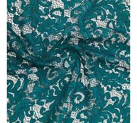 Tissu en dentelle pour robe de mariée 150 cm Vendu au mètre Noir 1 m
