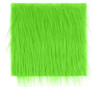 Tissu en Fausse Fourrure 20 × 20 Pouces Tissu en Fourrure Vert Tissu en Peluche en Fourrure Artificiel Vert Patch Carré pour l'Artisanat Gnome Costume Caméra Tapis de Décoration de Sol