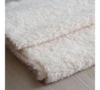 Tissu en fausse fourrure à poils longs, Tissu en fausse fourrure 160 x 50 cm, laine bouclée, matériaux for vêtements(1 White)