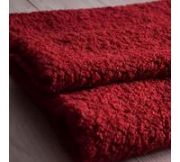 Tissu en fausse fourrure à poils longs, Tissu en fausse fourrure 160 x 50 cm, laine bouclée, matériaux for vêtements(9 Burgundy)