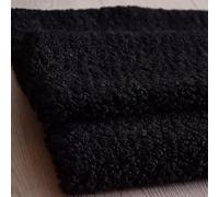 Tissu en fausse fourrure à poils longs, Tissu en fausse fourrure 160 x 50 cm, laine bouclée, matériaux for vêtements(4 Black)