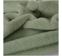 Tissu en fausse fourrure à poils longs, Tissu en fausse fourrure à poils courts 8 mm Tissu peluche 160 x 50 cm(Avocado Green)