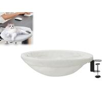 Tissu en Fausse Fourrure Douce - Étagère réglable pour Bureau d'intérieur - Lit de Bureau pour Chat -Supporte jusqu'à 22,7 kg, Gardez Votre Chat accompagné Pendant Que Vous travaillez,Hamac pour Chat