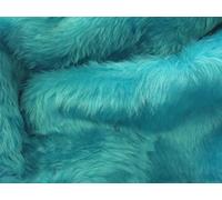 Tissu en fausse fourrure d'ours en peluche courte - Bleu Neptune, 1 mètre, 150 cm x 100 cm