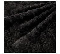Tissu En Fausse Fourrure, Peluche Synthétique Aspect Doux 1.5cm Tissu Imitation Poil Doux pour DIY Projet, Accessoire, Couture, Bricolage, Déguisements, Studio de Photographie, 25x50cm (Color : Black