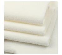 Tissu en Fibres Synthétiques au Mètre, Tissu Doux, Chaud et Lavable, Tissu Polaire Artificiel Anti-peluche, pour Coudre, Plaids, Couvertures, Doublures, Lits Animaux, 50x160cm (Color : Cream)