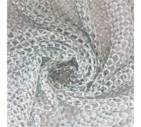 Tissu en maille avec strass SS10 multicolores pour couture et loisirs créatifs (blanc, 0,9 m, largeur 127 cm)