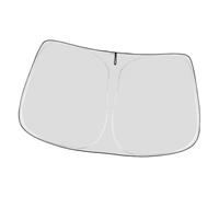Tissu en Maille élastique Pare-Soleil De Confidentialité Argenté Et Noir pour Voiture, Accessoires D'intérieur pour Pare-Brise Avant pour Civic Sedan Si 2016-2021 Usage général