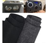 Tissu en maille noir et gris de 1 m pour haut-parleurs à faire soi-même et protéger l'équipement audio (gris)