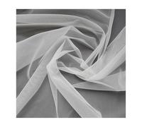 Tissu en Maille Polyester Blanc de 4 x 1.6 m,Léger et Légèrement Extensible,pour Couture,Artisanat,Décoration et Mariage