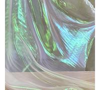 Tissu en organza blanc transparent 150 cm x 3 m - Tissu d'ameublement - Tissu décoratif - Tissu décoratif - Tissu pour costume - Tissu laser - Touche délicate - Pour décoration artisanale, bricolage