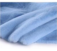 Tissu en peluche doux en fausse fourrure épaisse, poils courts haute densité 180x50cm for vêtements, écharpe, tapis, bricolage, artisanat, décoration, couvertures, coussins, jouets(Sky Blue)
