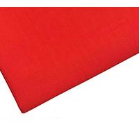 Tissu en polycoton rouge uni - Largeur 114 cm / 45 pouces (ROUGE, 4 MÈTRES)