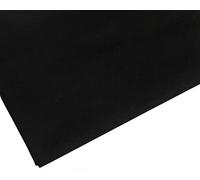 Tissu en polycoton uni noir - 45 pouces / 112 cm de large (Noir, 1 MÈTRE)