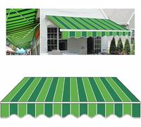 Tissu en Polyester Étanche pour Auvent, Auvent De Remplacement pour Les Portes Et Fenêtres, Les Patios Et Les Balcons Abri, Cadre Vert (Cadre Non Inclus)