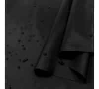 Tissu en polyester taffetas imperméable au mètre, 150 cm de large et léger pour loisirs créatifs, imperméables, parapluies, tentes (noir)