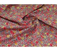 Tissu en popeline 100 % coton imprimé fleurs Rose - au mètre