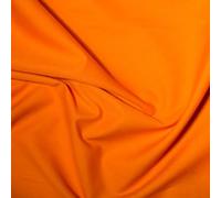 Tissu en popeline en polycoton uni - Mandarine (prédécoupé - 1 m - 112 cm x 100 cm)