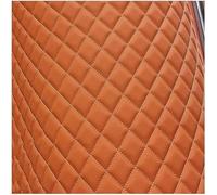 Tissu en simili cuir matelassé PVC Tissu simili cuir imperméable Cuir matelassé Coussin rembourré Rembourrage en lin Rembourrage avec point de diamant(Oranje,1.6x4m)