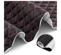 Tissu en Similicuir, 1 Yard de Vinyle matelassé à Losanges, 63 Pouces de Large, avec Support en Mousse, pour Garniture de Toit de Voiture et de Meubles Automobiles.