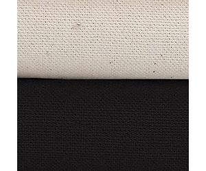 Tissu en toile de coton naturel,10oz Noir & Écru, par Neotrims. Pour Broderie, Peinture. Rembourrage léger de poids moyen, 150cms Large. [Ecru, Canvas 297gsm, 1 Meter]