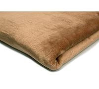 Tissu en tricot pelucheux lisse double face, nounours, 50x160 cm (Caramel)