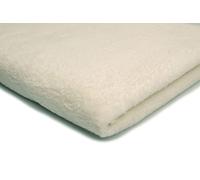 Tissu en tricot pelucheux lisse double face, nounours, 50x160 cm (Écru)