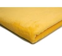 Tissu en tricot pelucheux lisse double face, nounours, 50x160 cm (Jaune)
