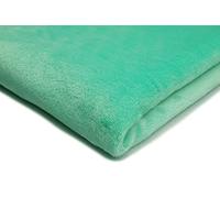 Tissu en tricot pelucheux lisse double face, nounours, 50x160 cm (Menthe)