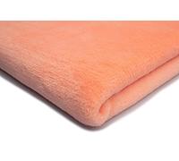 Tissu en tricot pelucheux lisse double face, nounours, 50x160 cm (Saumon)