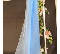 Tissu en tulle doux, 1 m x 160 cm, à coudre, pour décoration d'arche de mariage, cérémonie, fête, décoration, robe, voile, bleu