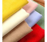 Tissu en velours côtelé à rayures de couleur unie, pour coudre des chemises, barboteuse, robe, vestes, pull, tissu de canapé, oreiller au demi-mètre GRIS