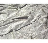 Tissu en velours écrasé - Argent, 1 m - 150 cm x 100 cm