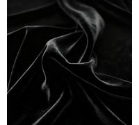 Tissu en velours écrasé au mètre - 2 m x 155 cm - Noir - Tissu décoratif au mètre - Pour rideaux, nappe, housse de canapé