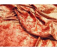 Tissu en velours écrasé - Rouille, 1 m - 150 cm x 100 cm