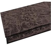 Tissu en velours gaufré Tissu de velours de polyester de relief par fleur 145x100cm multicolore for coudre des métiers(Coffee)